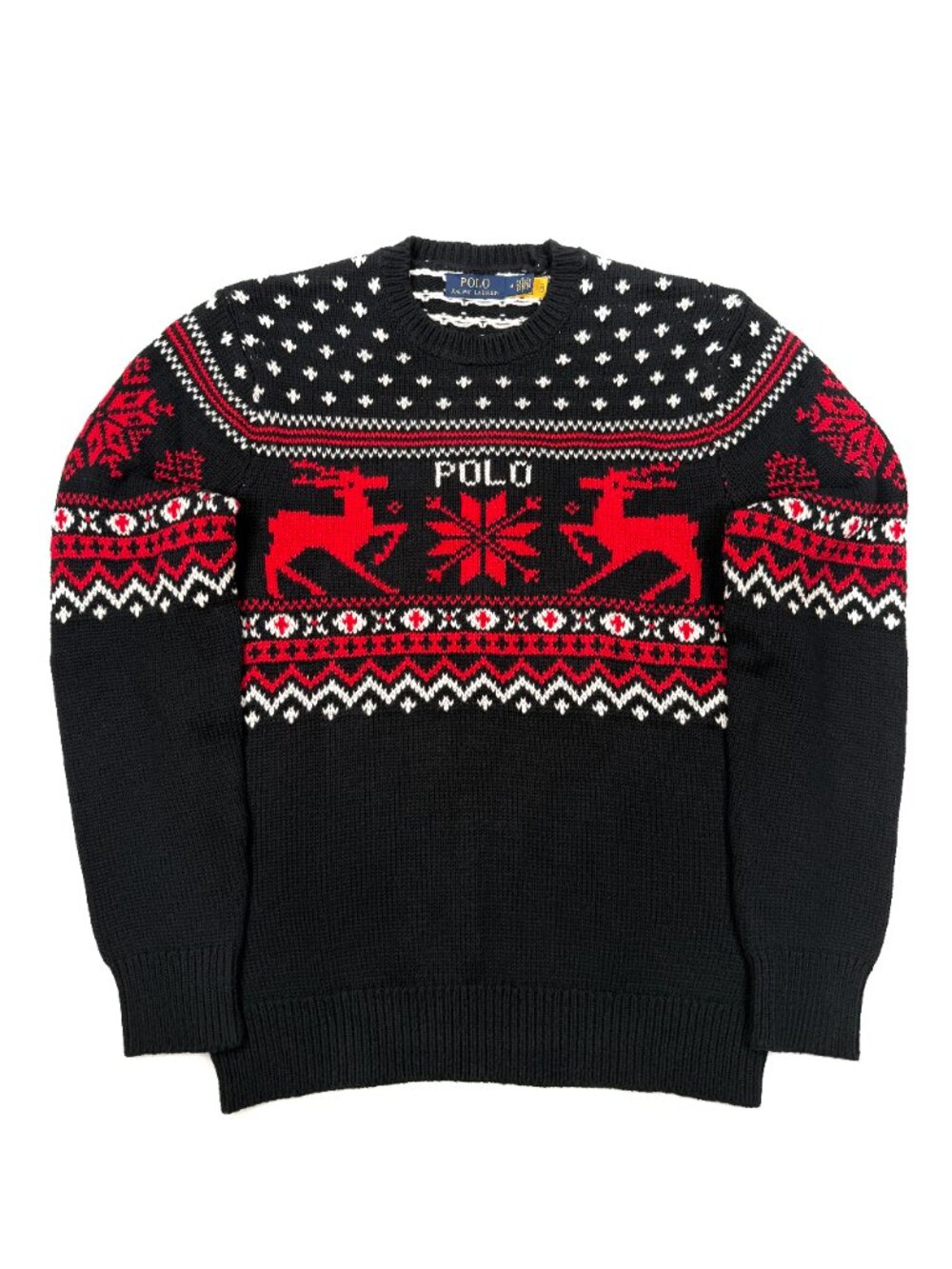 NWT POLO RALPH LAUREN REINDEER COTTON-CASHMERE SWEATER